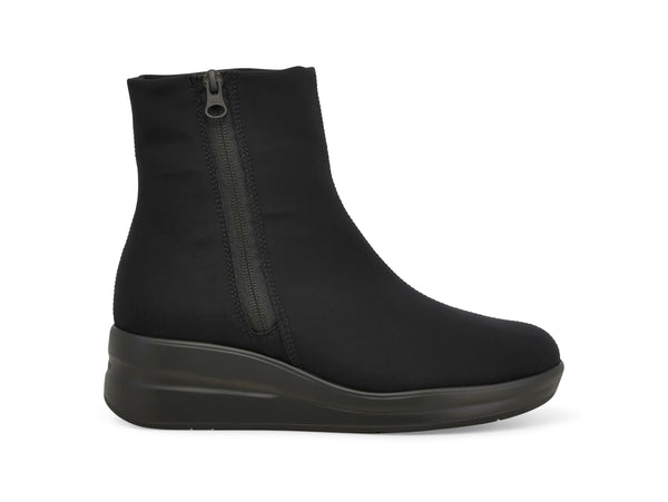 Melluso Stivaletti Comodi con Cerniera Lampo Tomaia Tessuto Nero R25628Z-251667